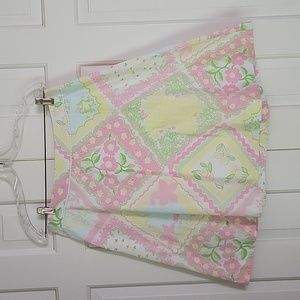 Lilly Pulitzer A line Mini skirt sz 6 Floral Butterfly Print